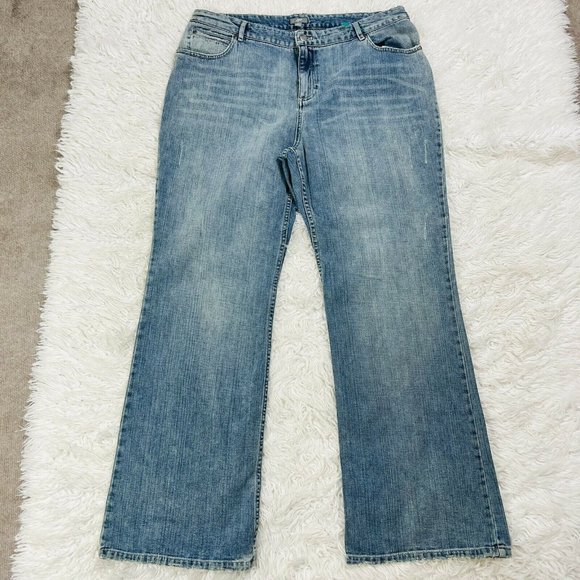 J. Jill Denim - Sexy Plus Size J. Jill Stonewash Soft Distressed Bootcut Jeans Size 16